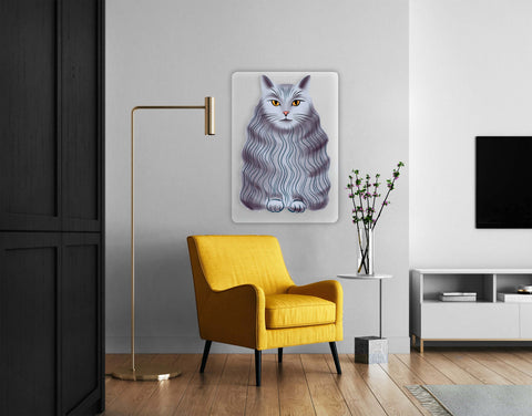 Gray Cat Acrylic Poster