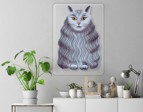 Gray Cat Acrylic Poster