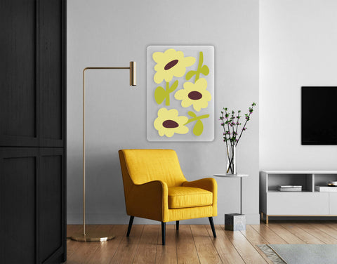 Yellow Spring Flowers Acrylic Poster