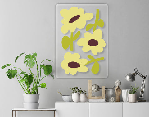 Yellow Spring Flowers Acrylic Poster