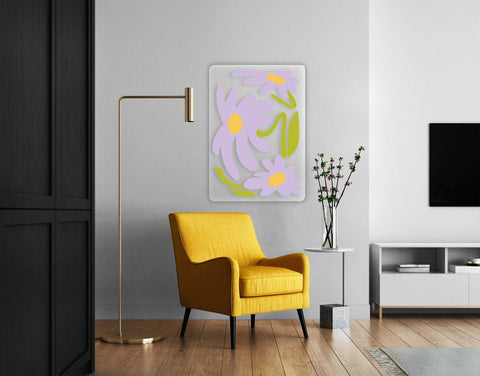Violet Spring Flowers Acrylic Poster