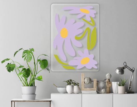 Violet Spring Flowers Acrylic Poster