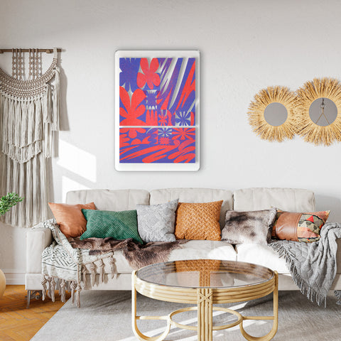 Blue & Red Acrylic Poster