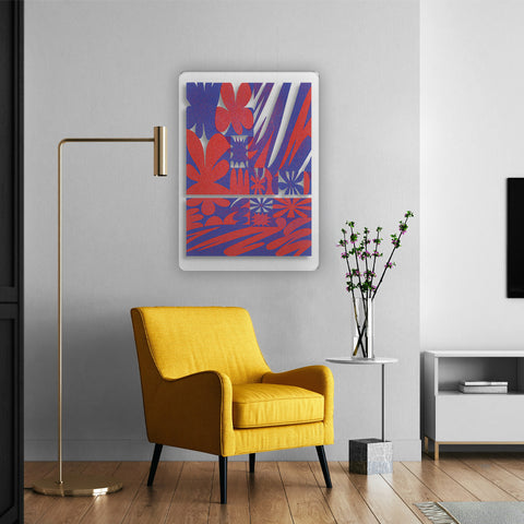 Blue & Red Acrylic Poster