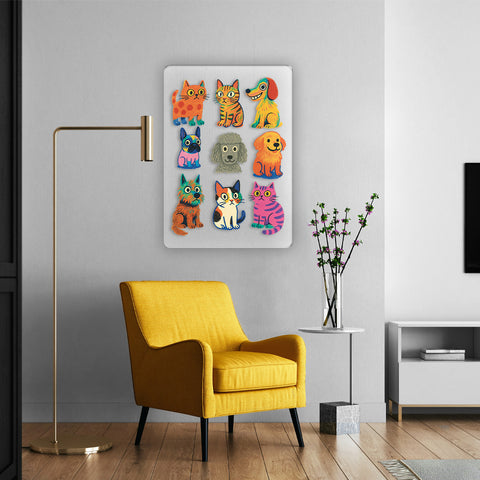 Cats and Dogs Acrylic Poster