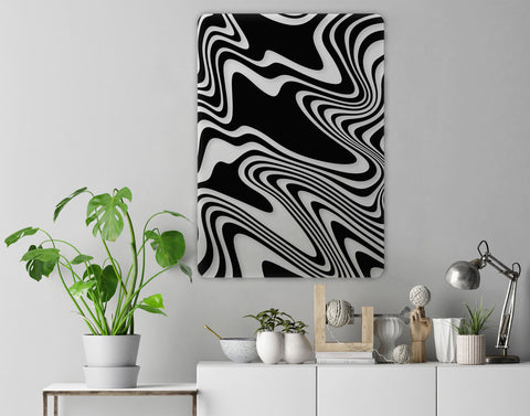 Black and White Abstract Acrylic Poster