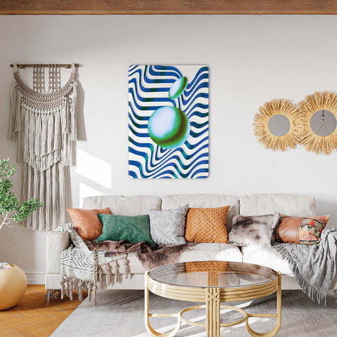 Blue Abstract Acrylic Poster