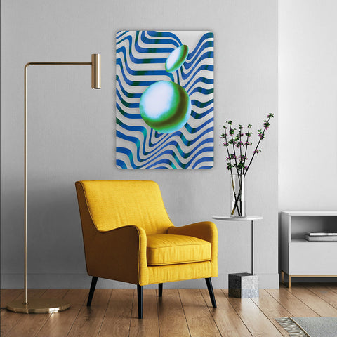 Blue Abstract Acrylic Poster