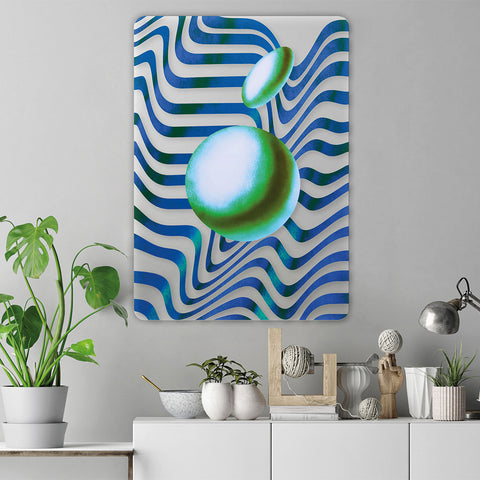 Blue Abstract Acrylic Poster