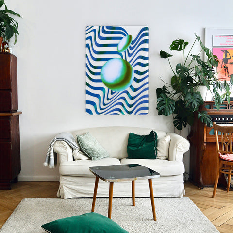 Blue Abstract Acrylic Poster