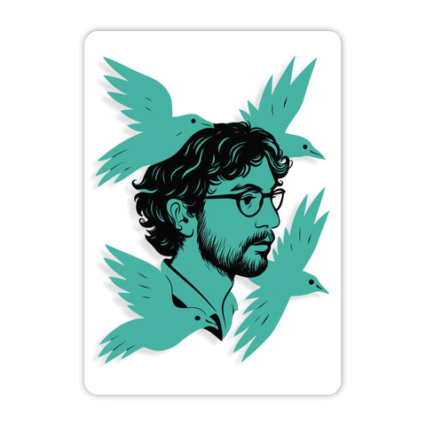 Man With Birds Acrylic Poster