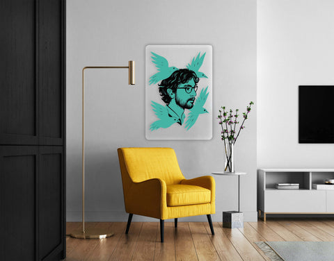 Man With Birds Acrylic Poster