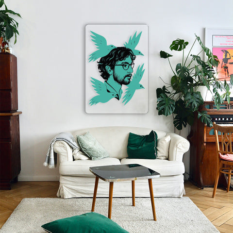 Man With Birds Acrylic Poster