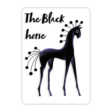 Black Horse Acrylic Poster
