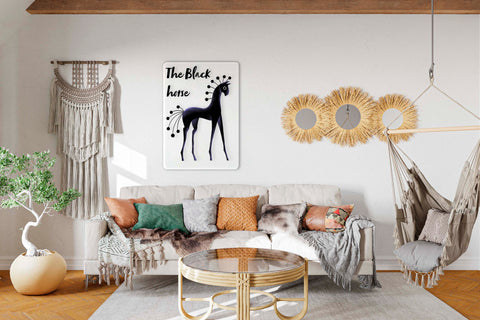 Black Horse Acrylic Poster