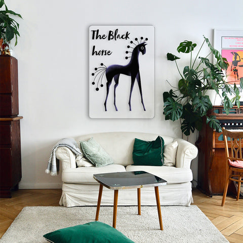 Black Horse Acrylic Poster
