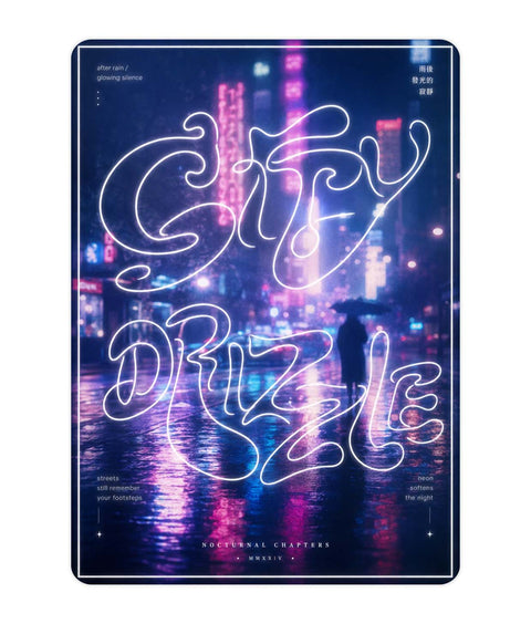 City Drizzle Acrylic Poster