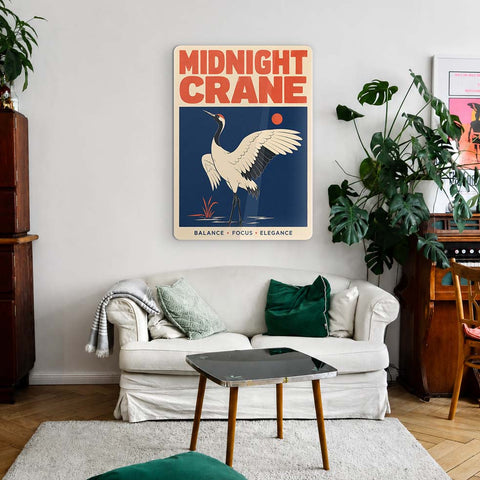 Crane Acrylic Poster
