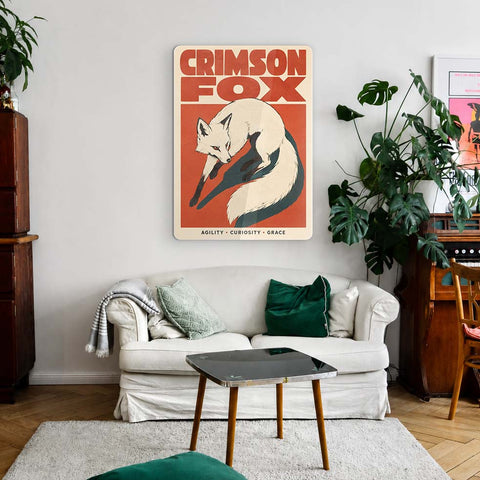 Crimson Fox Acrylic Poster