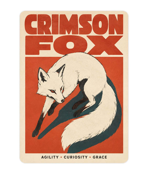 Crimson Fox Acrylic Poster