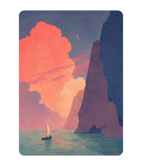 Crimson Horizon Acrylic Poster
