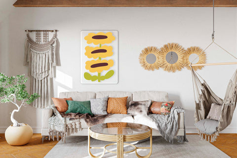 Orange Spring Flowers Acrylic Poster