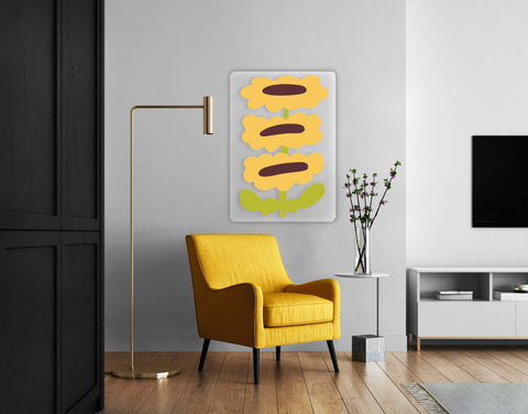 Orange Spring Flowers Acrylic Poster