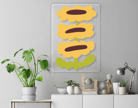 Orange Spring Flowers Acrylic Poster