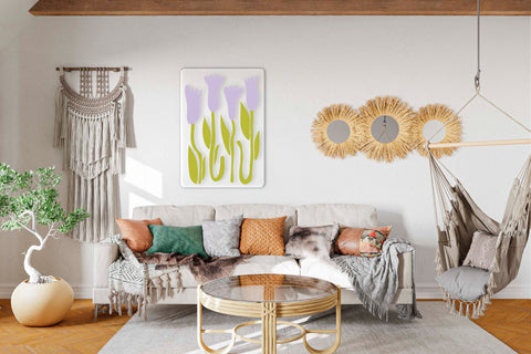 Purple Spring Flowers Acrylic Poster