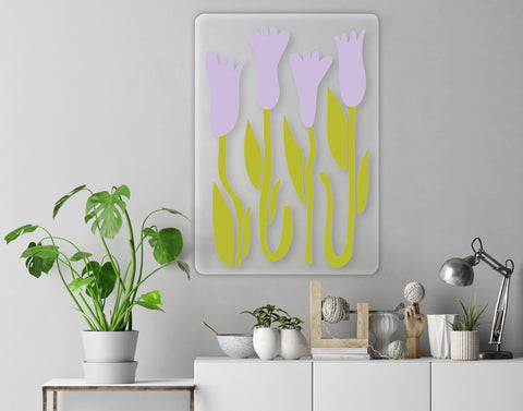 Purple Spring Flowers Acrylic Poster