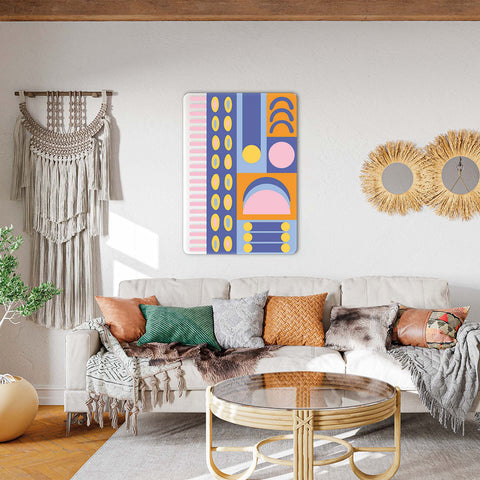 Yellow-Purple Abstract Acrylic Poster