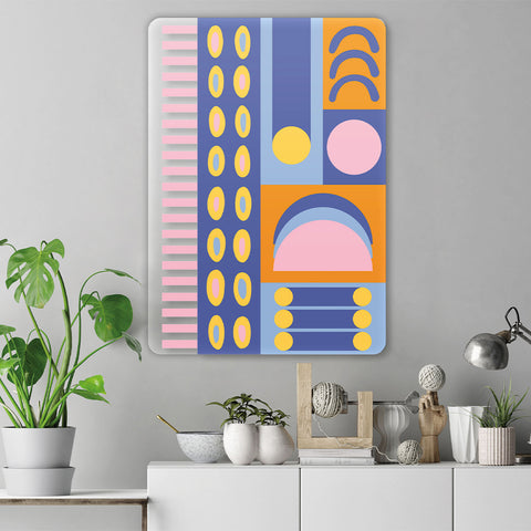 Yellow-Purple Abstract Acrylic Poster