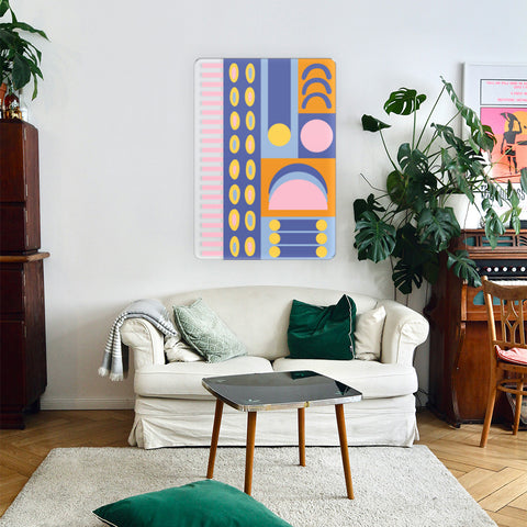Yellow-Purple Abstract Acrylic Poster