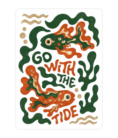 Go with the tide Acrylic Poster