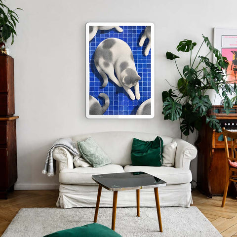 Grey Cat Acrylic Poster