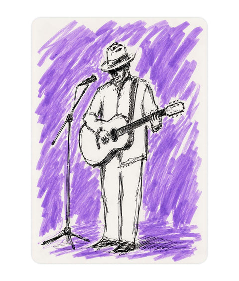 Guitarist Acrylic Poster