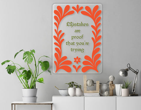 Mistakes Acrylic Poster