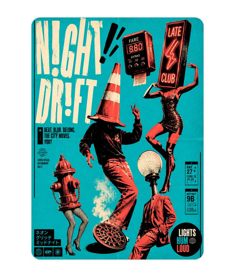 NightDrift Acrylic Poster