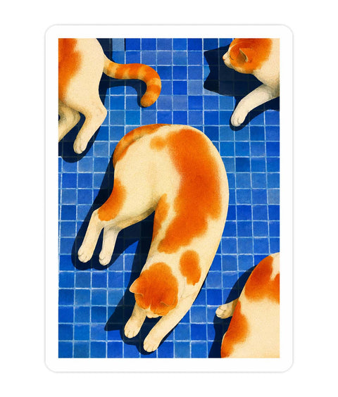 Orange Cat Acrylic Poster