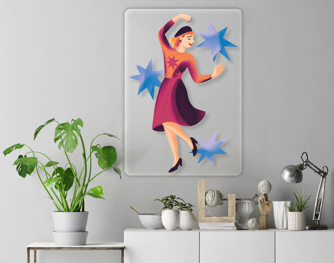 Retro Star Acrylic Poster