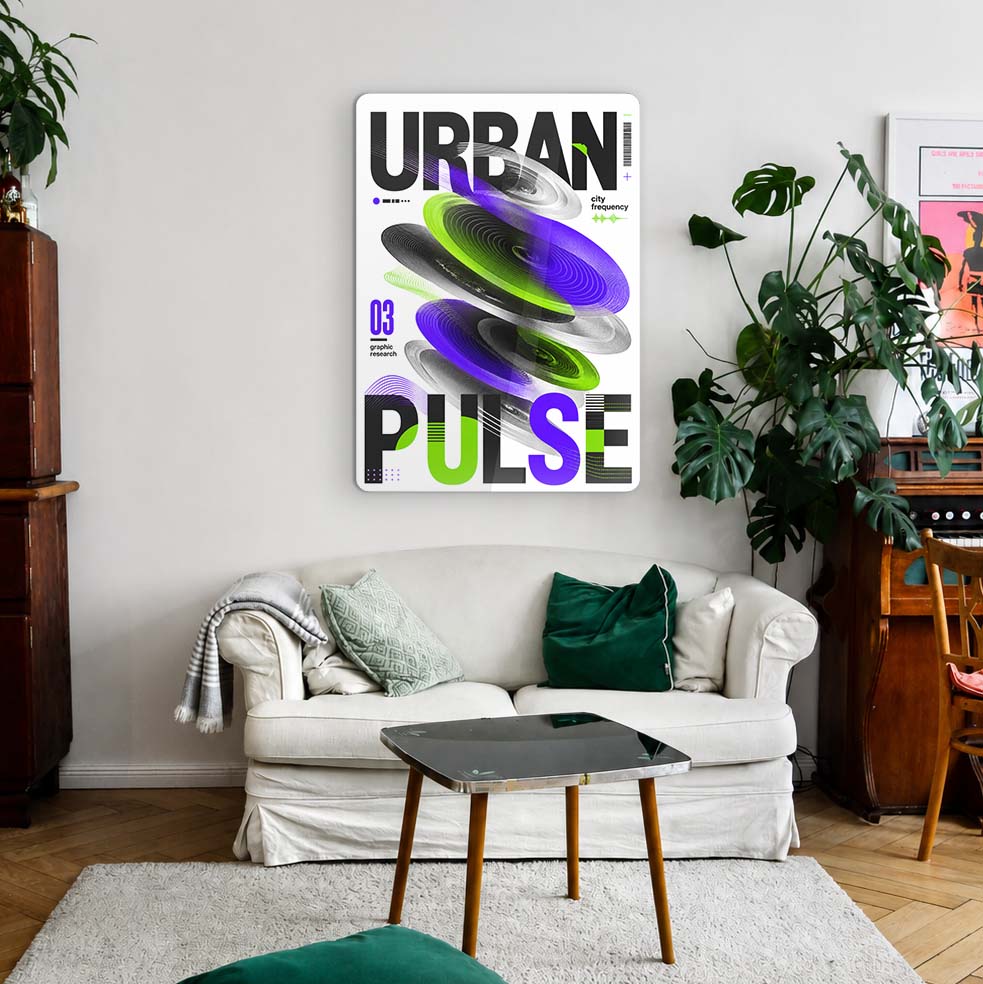 Urban Pulse Acrylic Poster – The Artist Cave