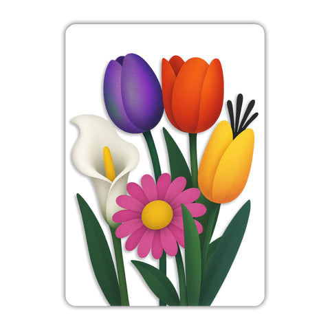 Vibrant Flowers Acrylic Poster