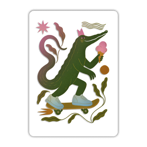 Crocodile Acrylic Poster