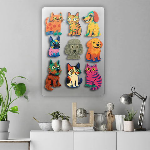 Cats and Dogs Acrylic Poster