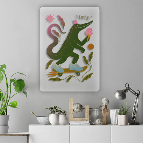 Crocodile Acrylic Poster
