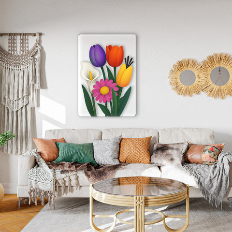 Vibrant Flowers Acrylic Poster