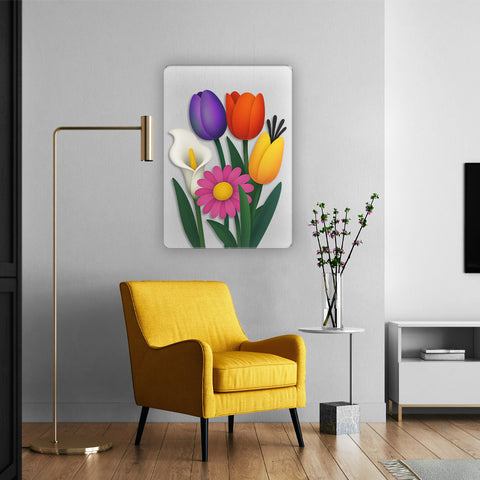 Vibrant Flowers Acrylic Poster