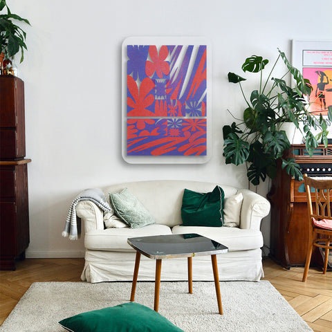 Blue & Red Acrylic Poster