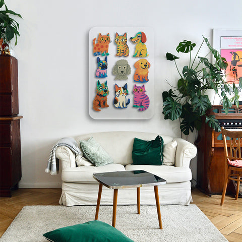 Cats and Dogs Acrylic Poster