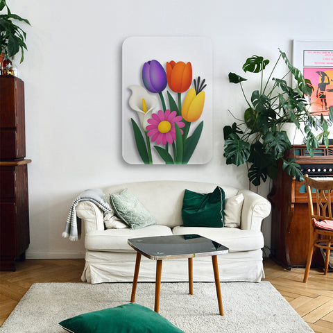 Vibrant Flowers Acrylic Poster